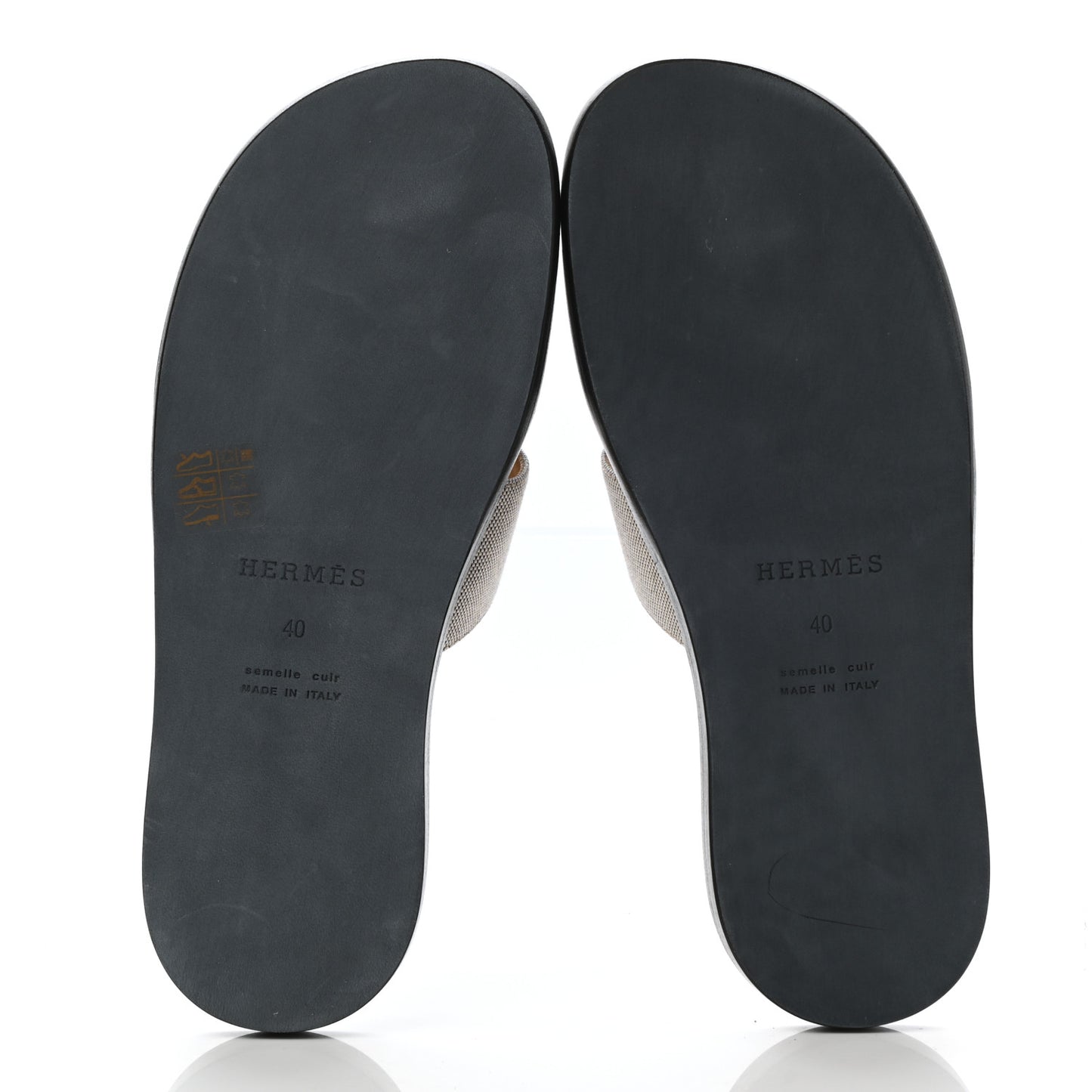 Canvas Calfskin Mens Izmir Sandals 40 Black Prunoir