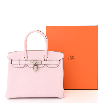 Hermes Taurillon Clemence Birkin 30 Mauve Pale 11 of 11