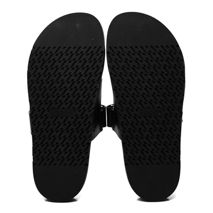 Hermes Calfskin Mens Chypre Sandals 42 Black 5 of 7