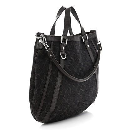 Gucci Monogram Medium Abbey Convertible Tote Dark Brown 3 of 14