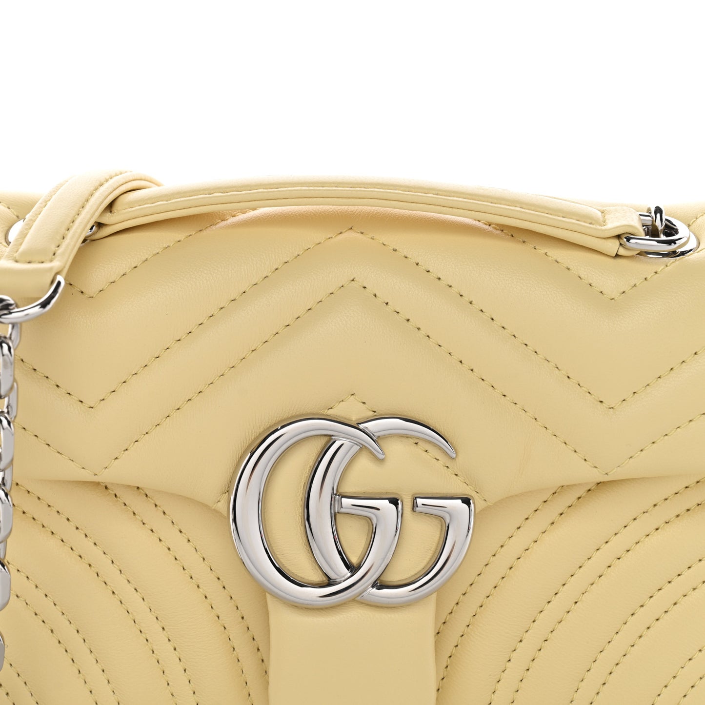 Lambskin Matelasse Small GG Marmont Shoulder Bag Yellow