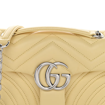 Gucci Lambskin Matelasse Small GG Marmont Shoulder Bag Yellow 8 of 10