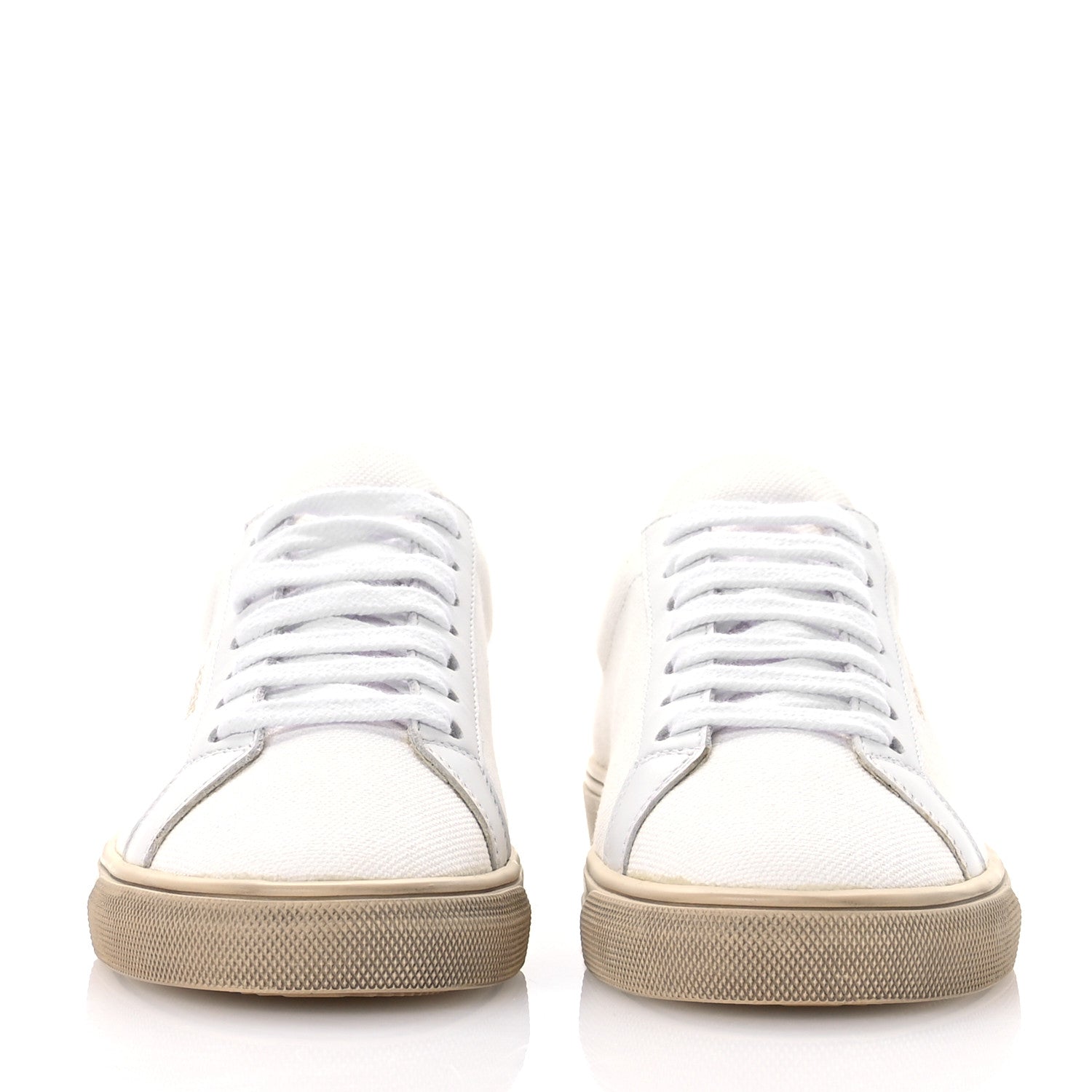 Saint Laurent Canvas Nappa Elba Moon Plus Andy Low Top Sneakers 35 Off White 3 of 9