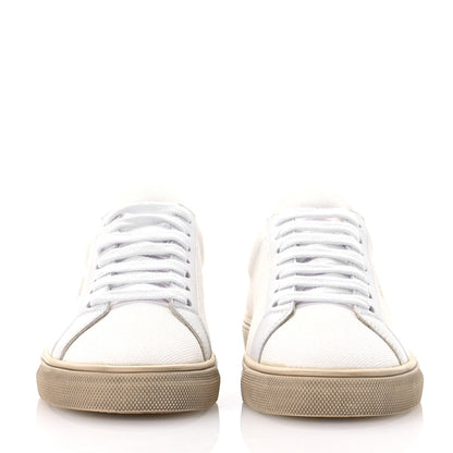 Saint Laurent Canvas Nappa Elba Moon Plus Andy Low Top Sneakers 35 Off White 3 of 9