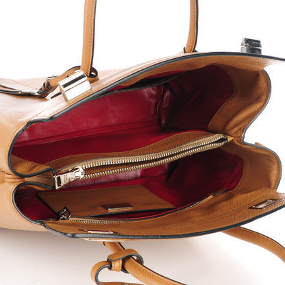 Prada Saffiano Cuir Twin Tote Caramello 5 of 10