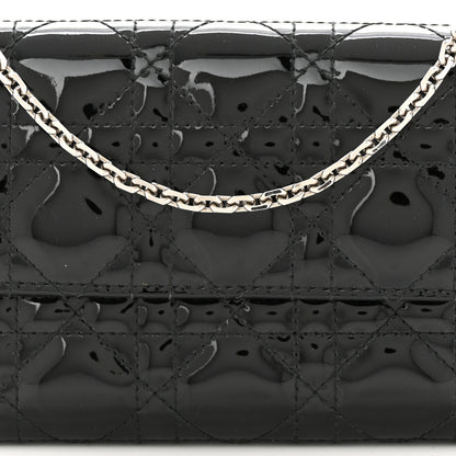 Christian Dior Patent Cannage Lady Dior Convertible Clutch Black 8 of 11