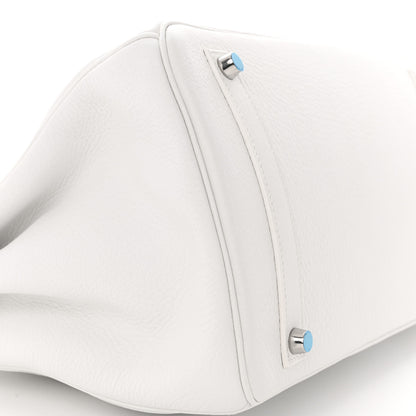 Hermes Taurillon Clemence Birkin 35 White 9 of 18
