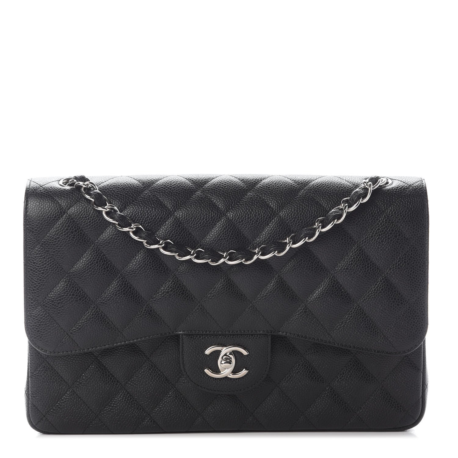 Chanel Caviar Quilted Jumbo Double Flap Black 1 of 9