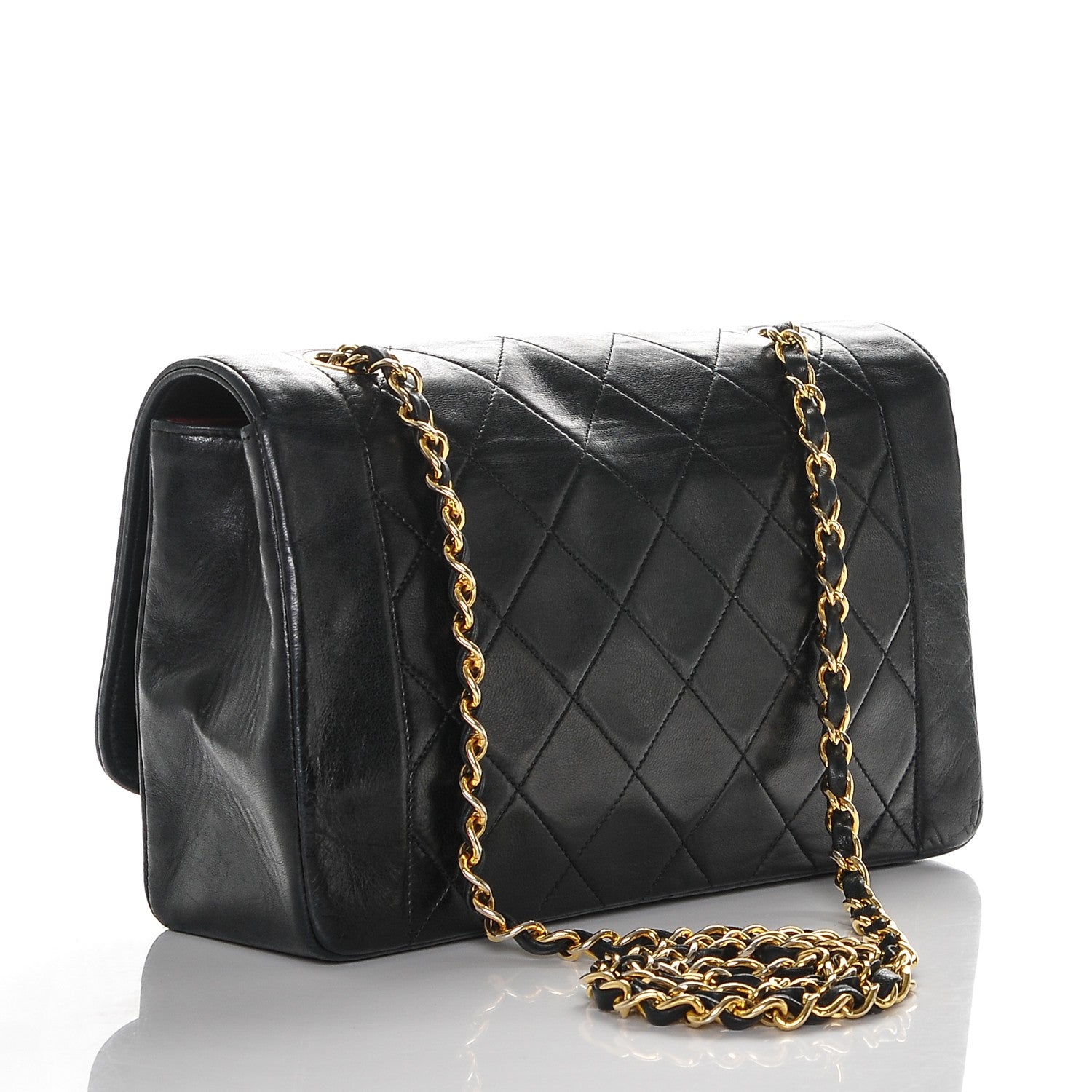 Chanel Lambskin Quilted Medium Single Flap Black 3 of 7