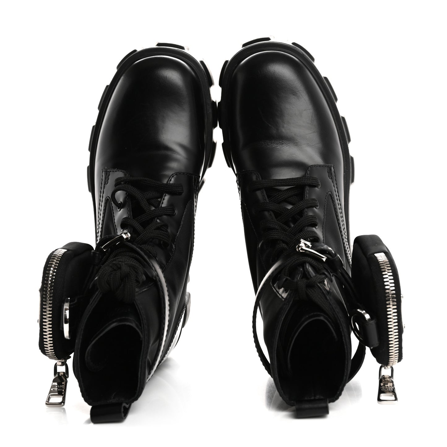 Spazzolato Rois Re-Nylon Metal Triangle Logo Monolith Pouch Pocket 55mm Boots 37 Black