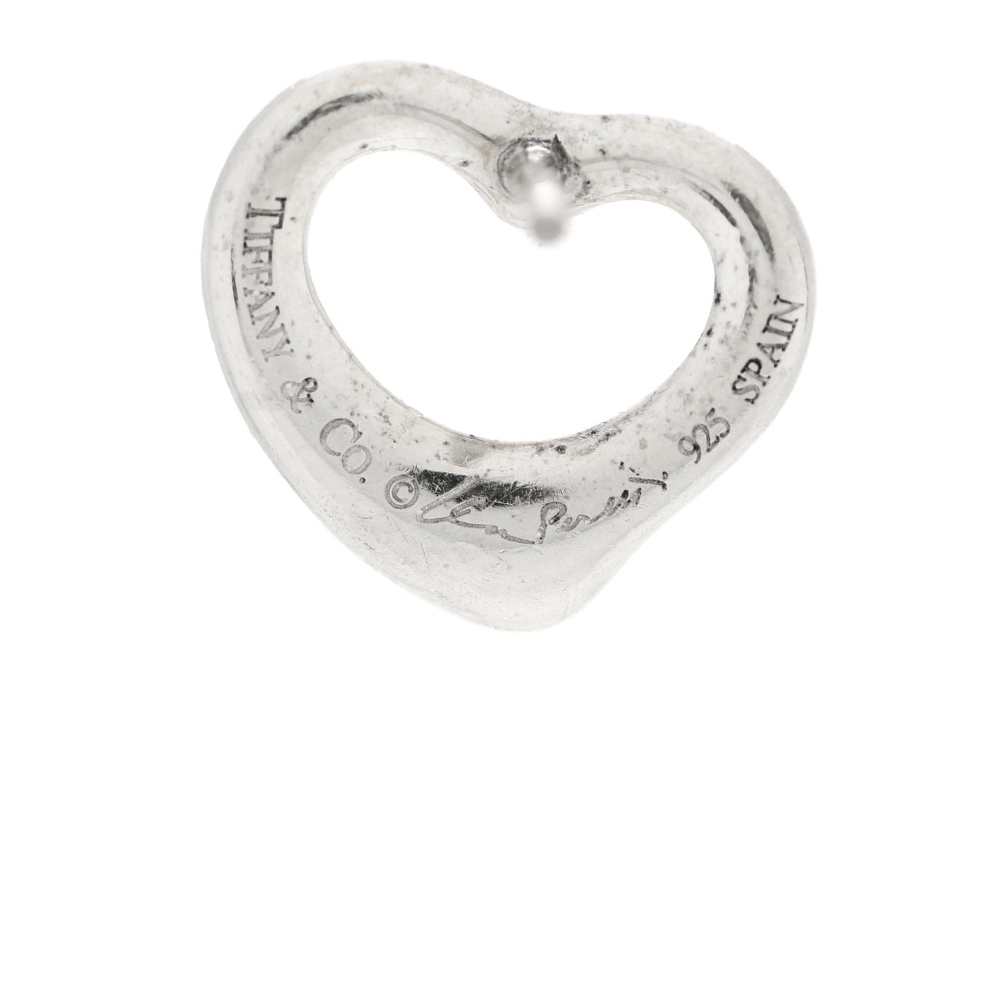 Sterling Silver 11mm Elsa Peretti Open Heart Earrings