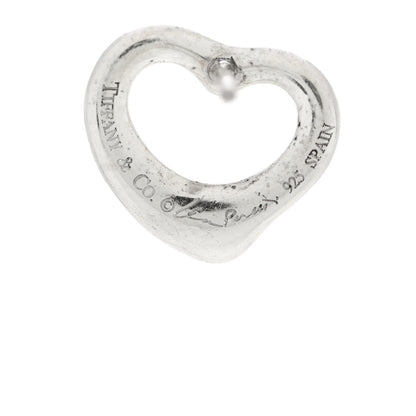Tiffany Sterling Silver 11mm Elsa Peretti Open Heart Earrings 4 of 4