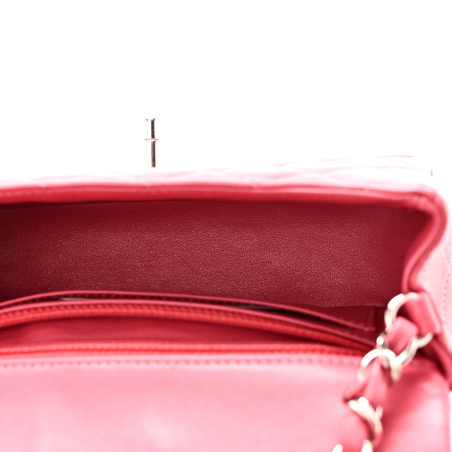 Chanel Lambskin Quilted Mini Rectangular Flap Pink 5 of 10
