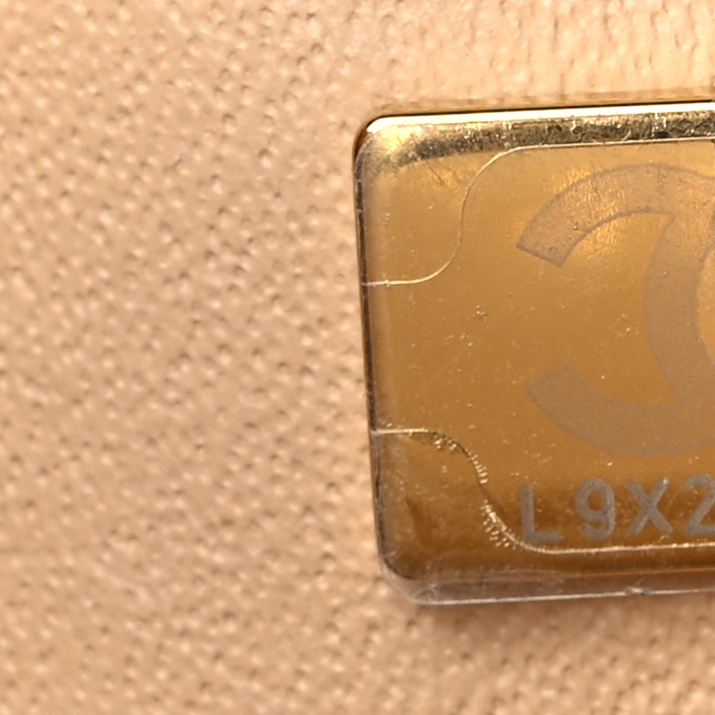 Caviar Quilted Medium Double Flap Beige