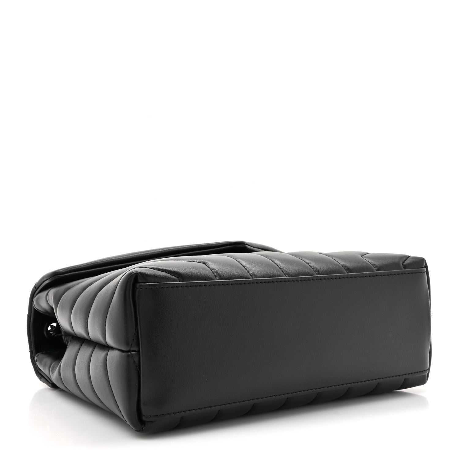 Saint Laurent Calfskin Y Quilted Monogram Monochrome Small Loulou Chain Satchel Black 4 of 10