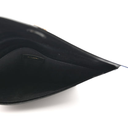 Saint Laurent Smooth Shiny Calfskin Monogram Uptown Baby Pouch Black 5 of 9