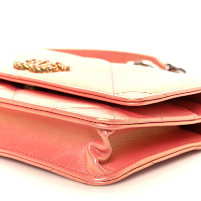 Chanel Iridescent Calfskin Quilted Chanel 19 Wallet On Chain WOC Pink 11 of 12