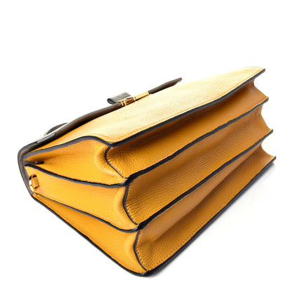 Miu Miu Goatskin Bandoliera Madras Bi-Color Shoulder Bag Argilla Soleil 5 of 9