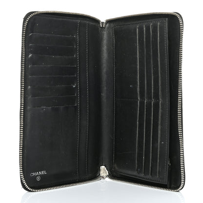 Chanel Caviar Quilted Large Zip Around Organizer Wallet Black 5 of 9