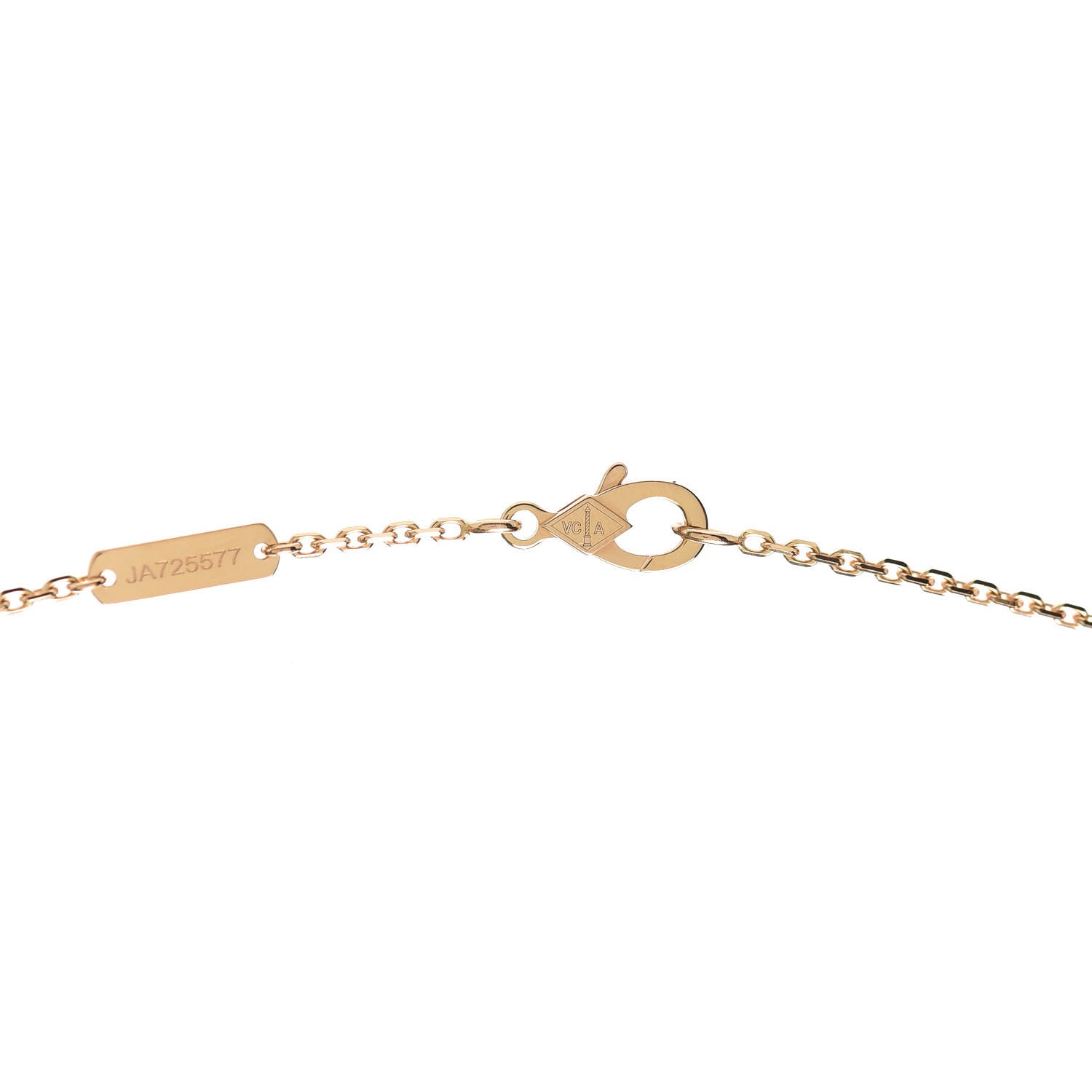 Van Cleef & Arpels 18K Rose Gold Gray Mother of Pearl Vintage Alhambra Pendant Necklace 4 of 7