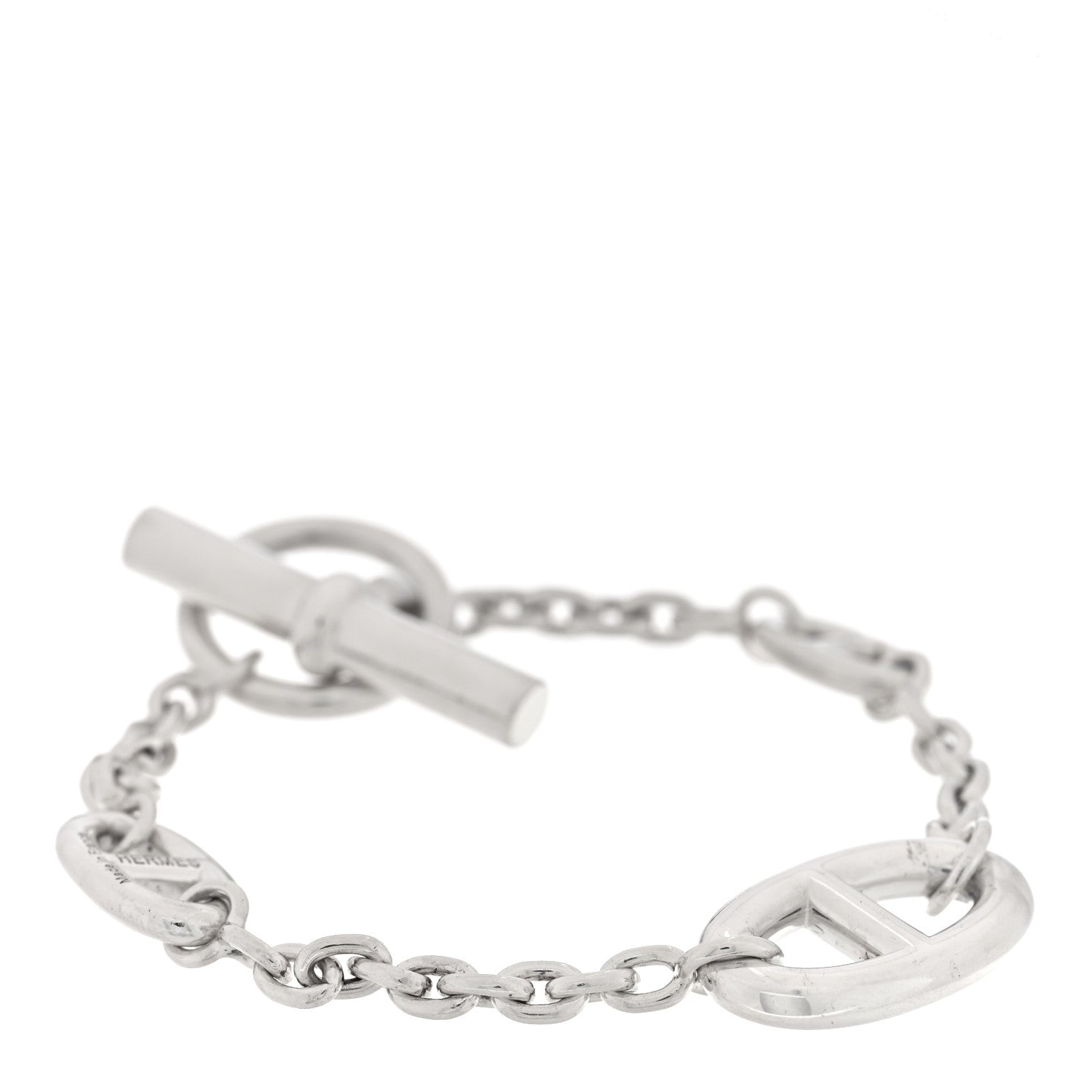 Hermes Sterling Silver Farandole Bracelet LG 1 of 3