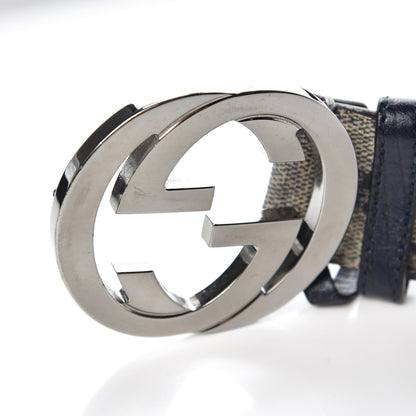 Gucci GG Plus Monogram Interlocking G Belt 110 44 Blue 9 of 9
