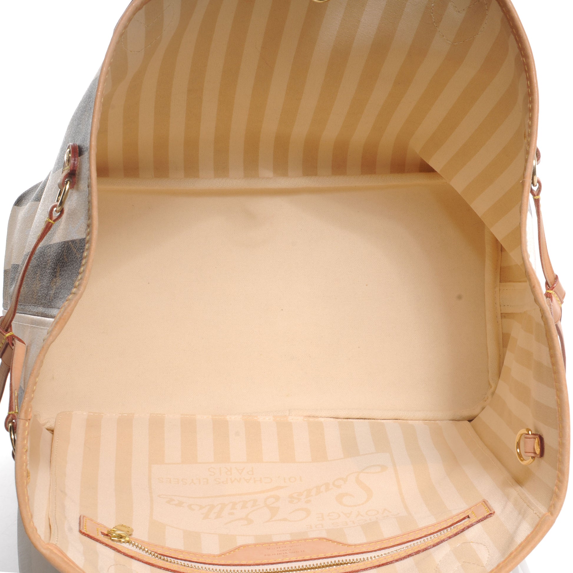 Louis Vuitton Monogram Rayures Neverfull MM 5 of 7