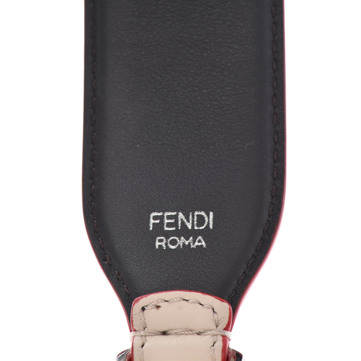 Fendi Vitello Dolce Fun Fair Metal Studded Strap You Camelia Multicolor 3 of 5
