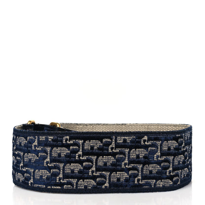 Christian Dior Velvet Oblique Shoulder Strap Blue 2 of 7