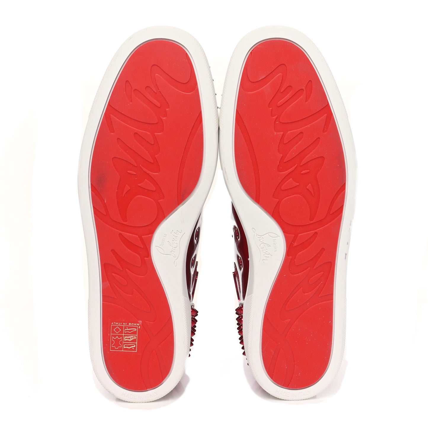 Patent Mens Louis Orlato Flat Sneakers 41.5 Red