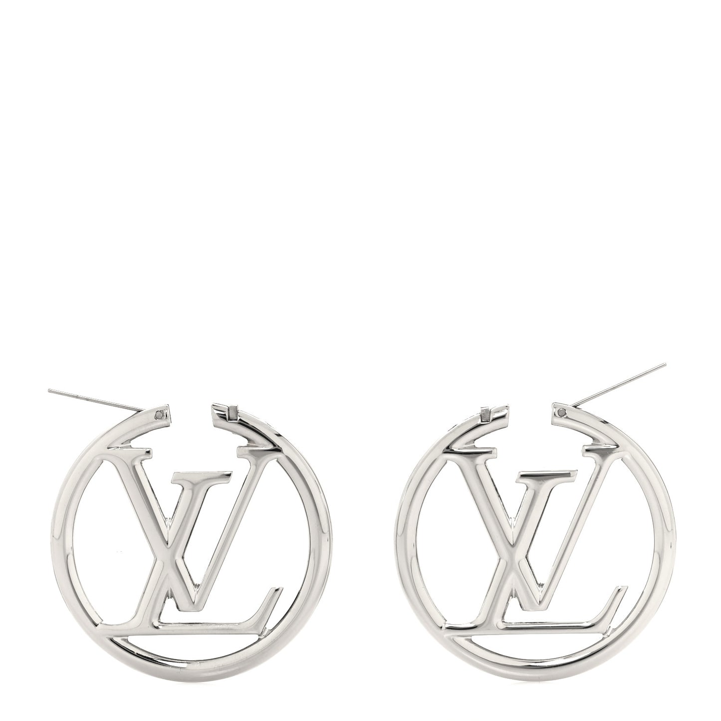 Palladium Louise Hoop Earrings Silver