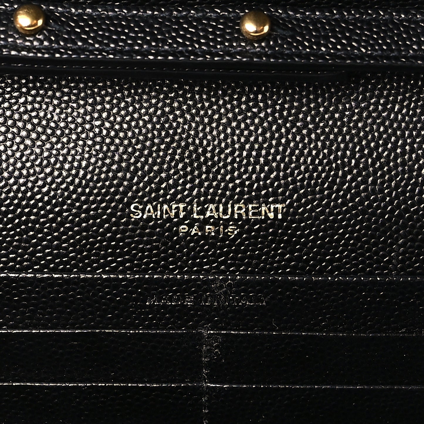 Grain De Poudre Matelasse Chevron Monogram Chain Wallet Black