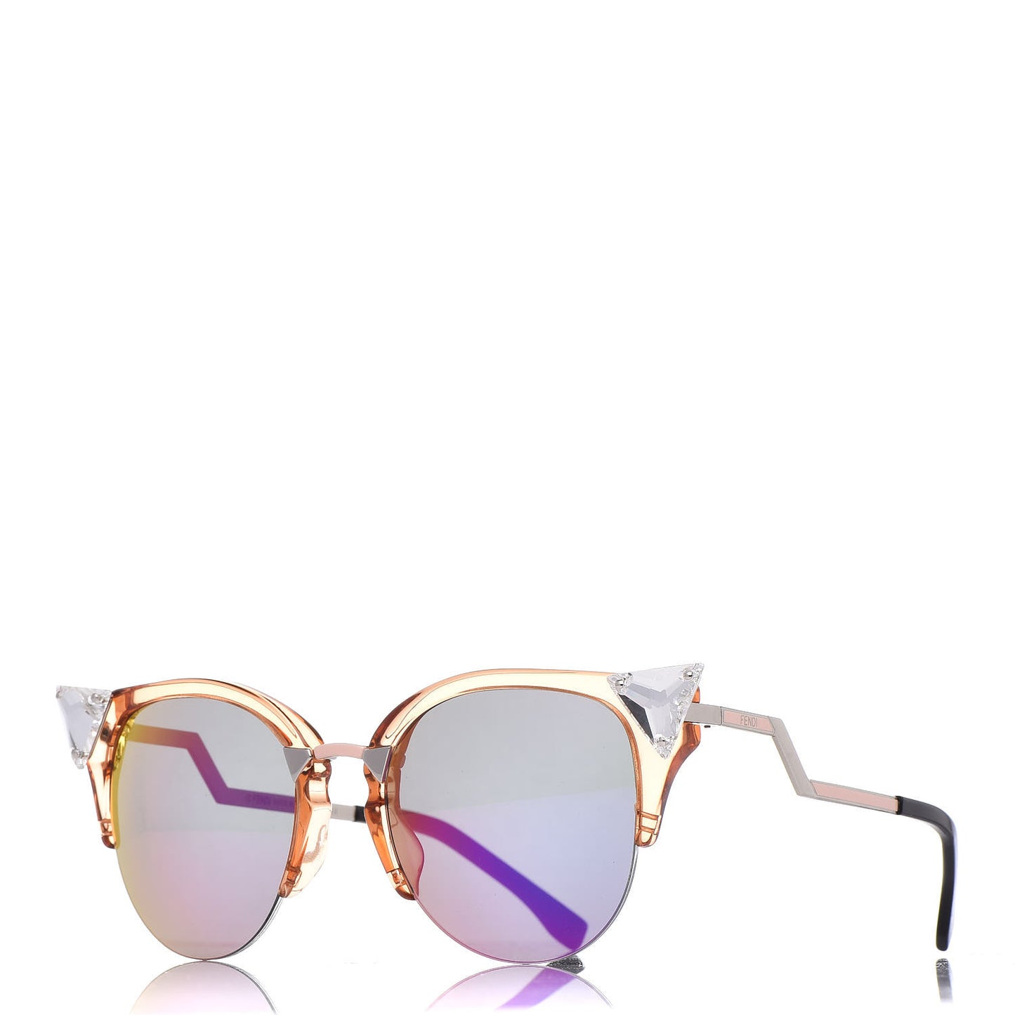 Iridia Cat Eye Sunglasses FF 0041/S Translucent Peach