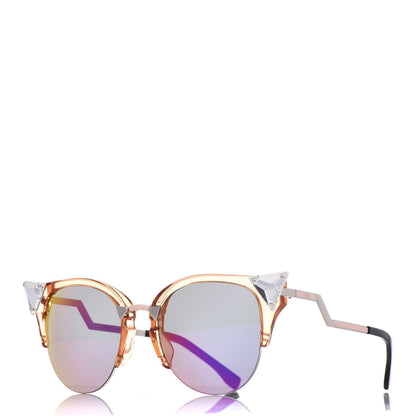 Fendi Iridia Cat Eye Sunglasses FF 0041/S Translucent Peach 1 of 8