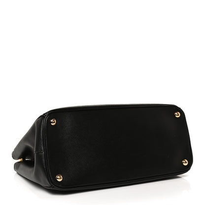 Prada Saffiano Small Galleria Double Zip Tote Black 4 of 10