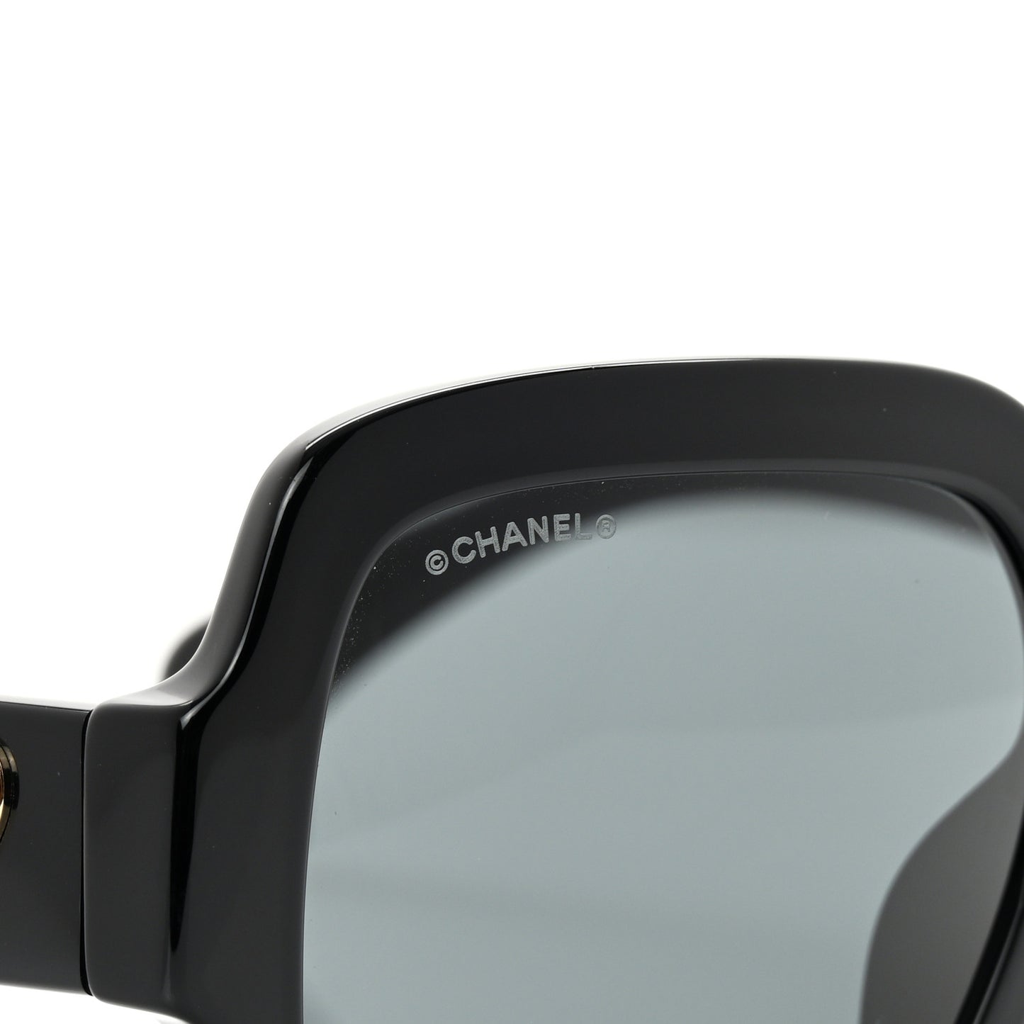 Acetate Square Heart Sunglasses 5479-A Black