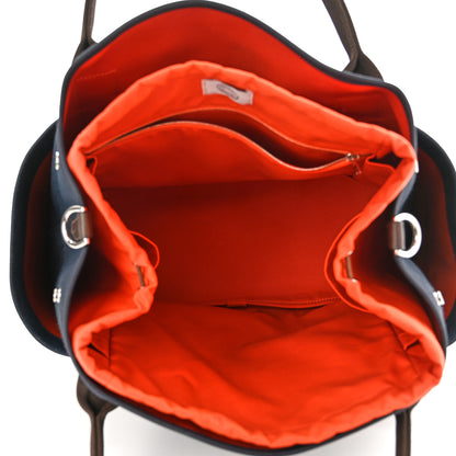 Hermes Canvas The Grooming Bag Bleu Navy Feu 6 of 13