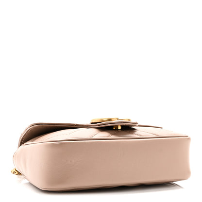 Gucci Calfskin Matelasse Super Mini GG Marmont Shoulder Bag Porcelain Rose 4 of 11