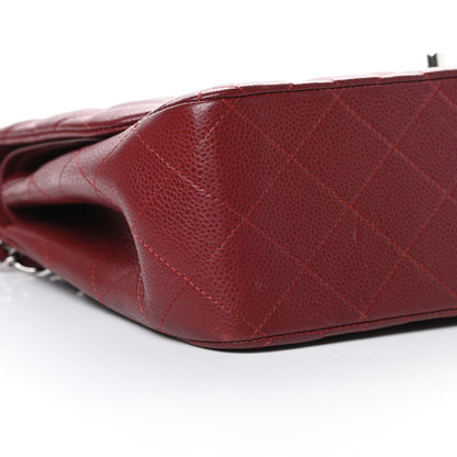 Chanel Caviar Quilted Jumbo Double Flap Dark Red 9 of 15