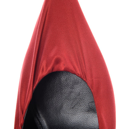 Balenciaga Satin De Soie Skimmer Mules 37 Rouge Cardinal 9 of 9