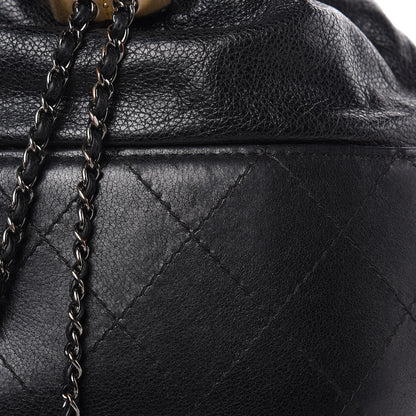 Chanel Calfskin Quilted Small Gabrielle Bucket Black 9 of 10