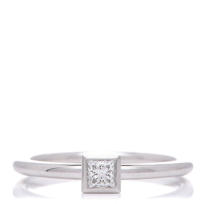 Tiffany Platinum Diamond .15ct Princess Cut Engagement Ring 50 5.25 1 of 5