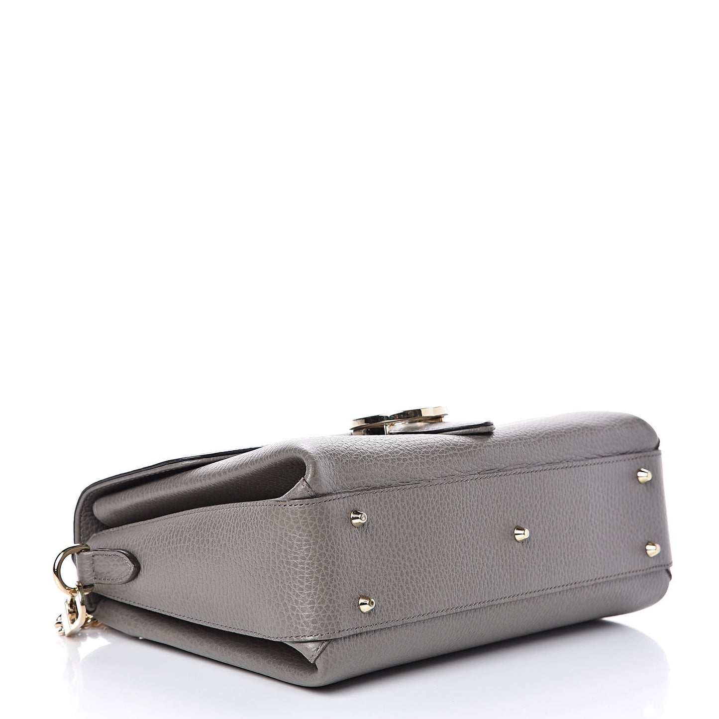 Dollar Calfskin Interlocking G Top Handle Shoulder Bag Loess