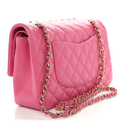 Chanel Caviar Quilted Medium Double Flap Pink 3 of 10