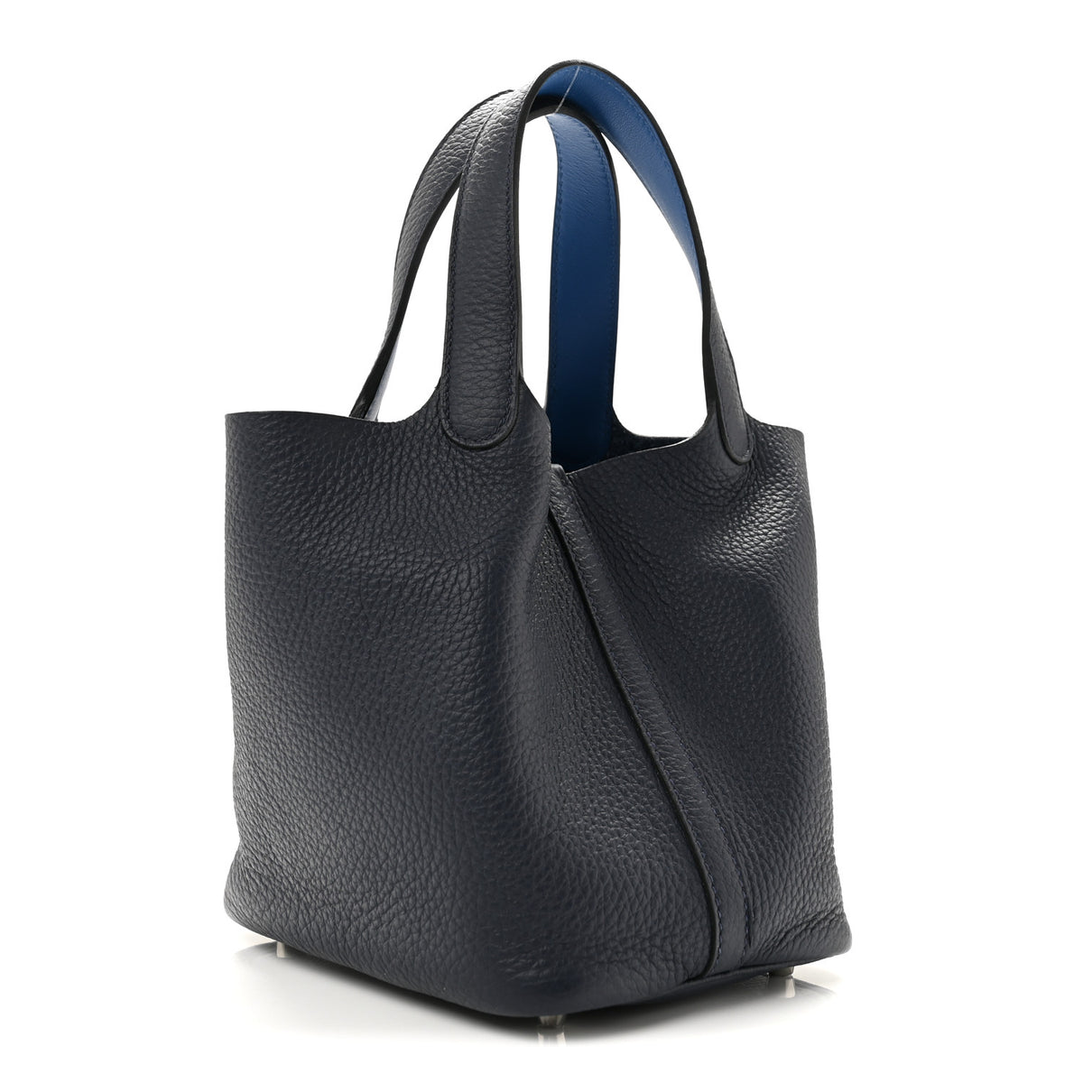 Hermes Taurillon Clemence Swift Eclat Picotin Lock 18 PM Bleu Encre Bleu Zellige 3 of 12