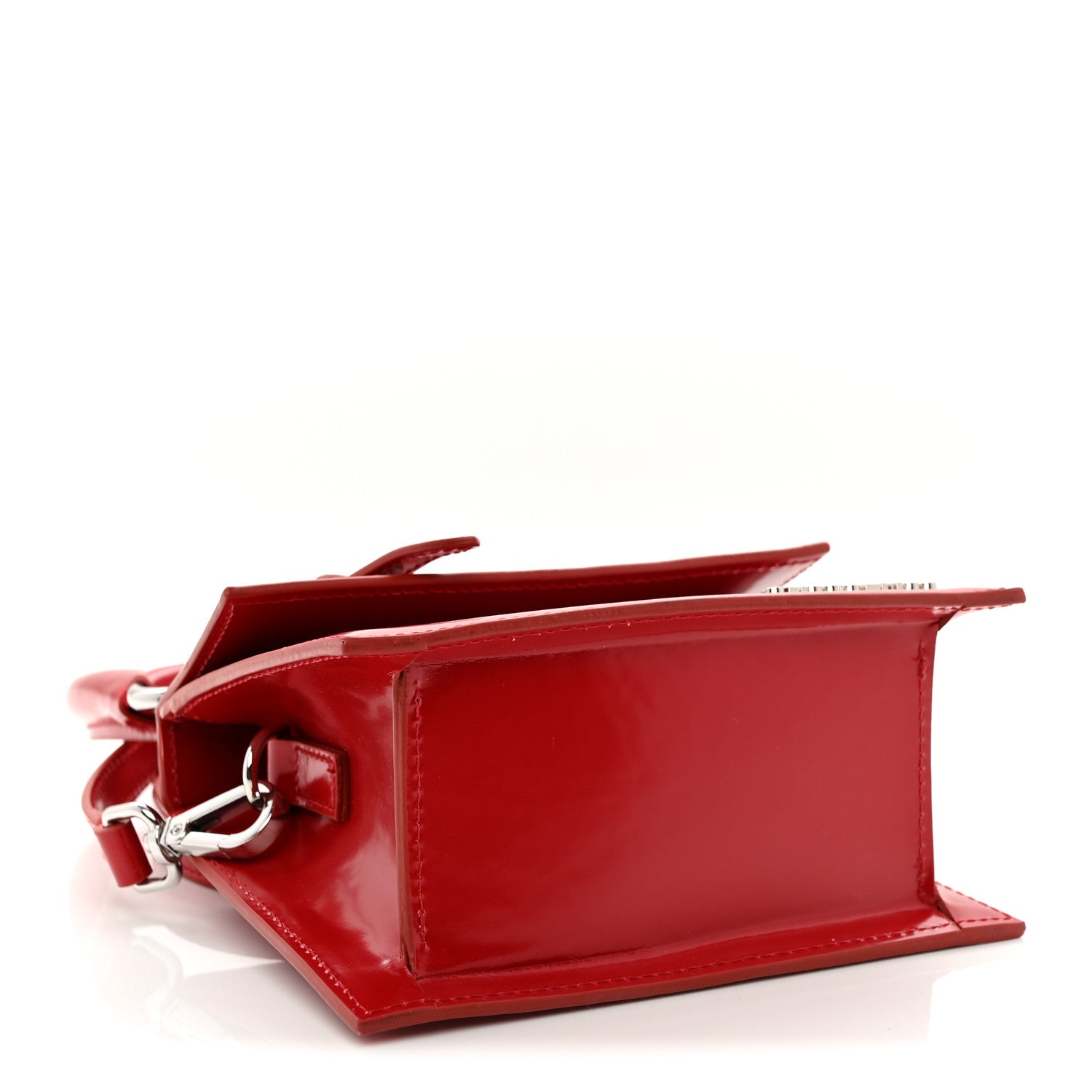 Jacquemus Glazed Calfskin Le Chiquito Boucle Moyen Red 4 of 11