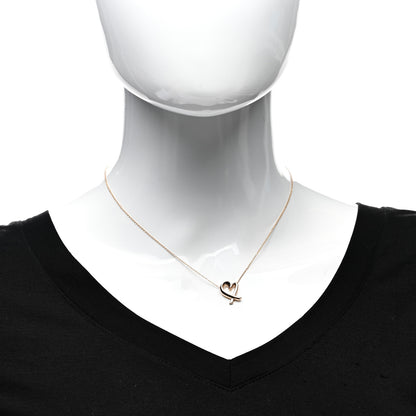 Tiffany 18K Rose Gold Small Paloma Picasso Loving Heart Pendant Necklace 2 of 4