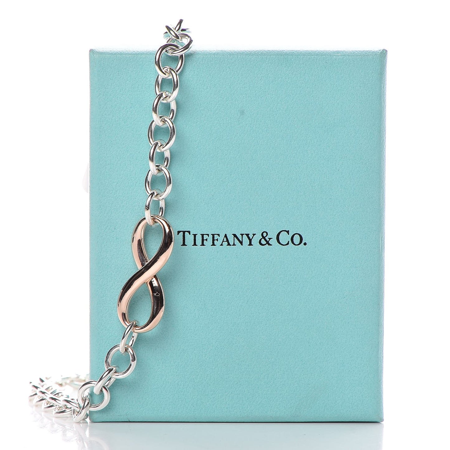 Sterling Silver Rubedo Infinity Link Necklace