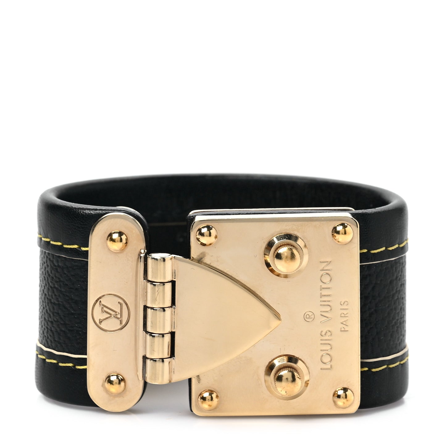 Chèvre Suhali S Lock Bracelet Small Black