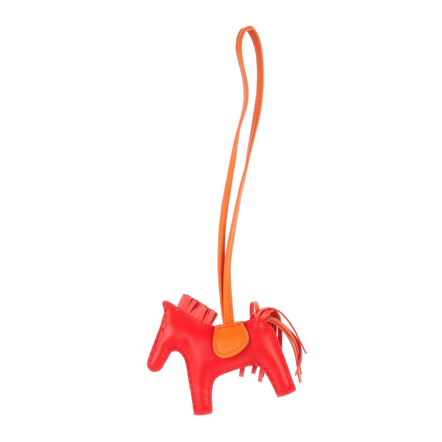 Milo Lambskin Grigri Rodeo Horse Bag Charm PM Rouge Rose Indien Jaipur Feu